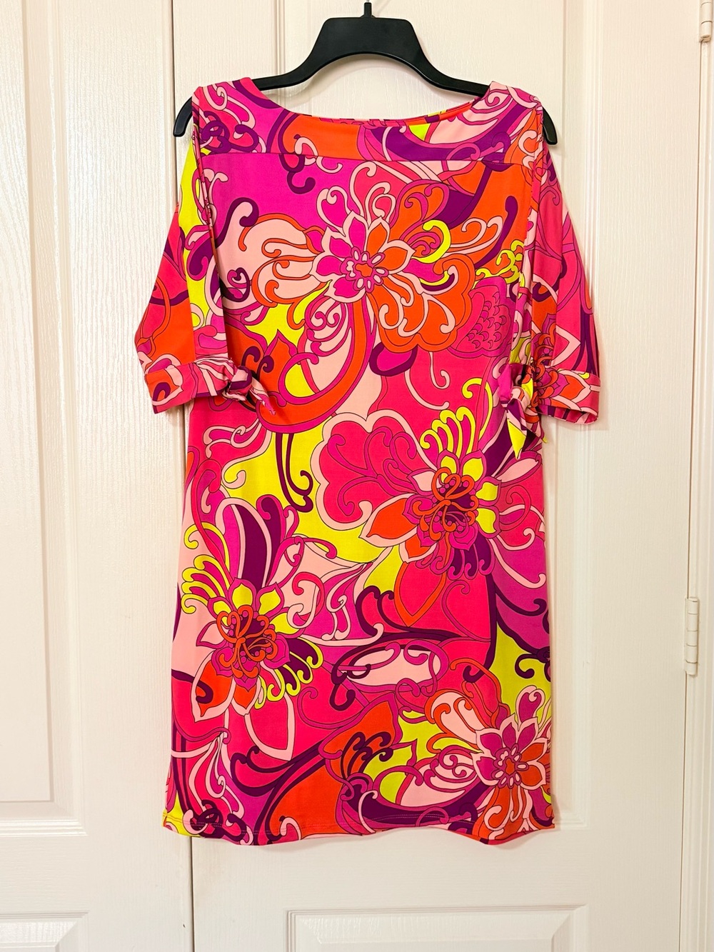 NWT Trina Turk Vinet Tie Sleeve Floral Mini Dress - Picture 2 of 5